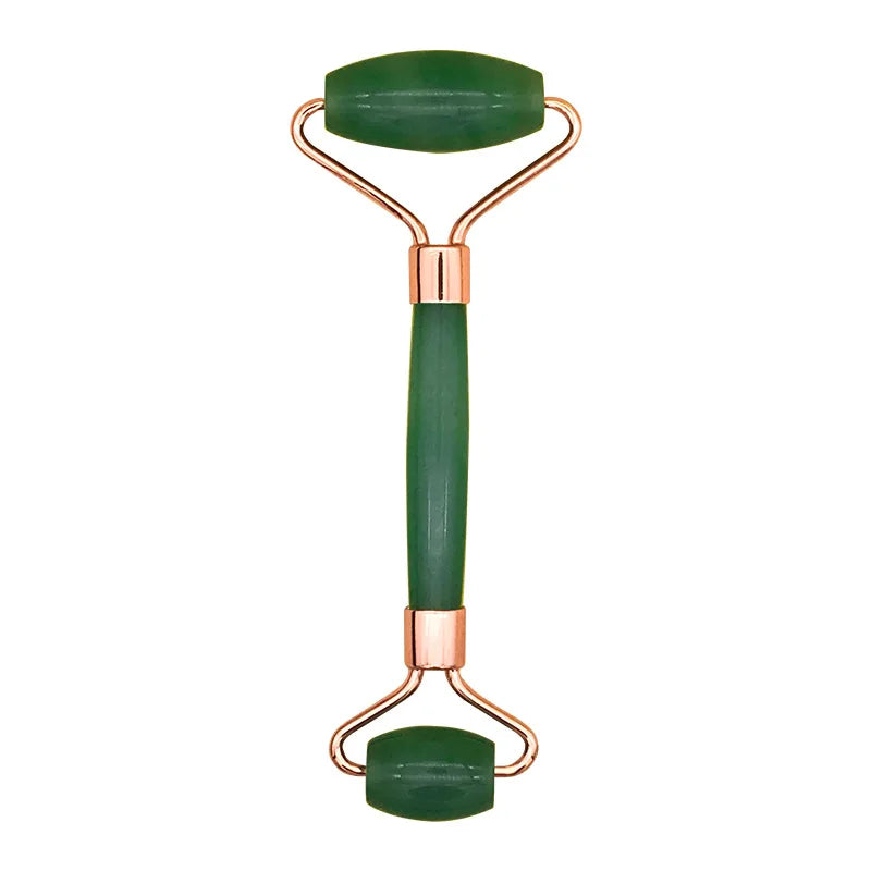 Natural Jade Gua Sha Stone Board Double Roller Jade Facial Massage  for Face Neck Back Body Face Massager Scrapers Tools